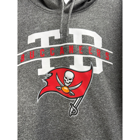 Men's NFL Team Apparel Gray Tampa Bay Buccaneers Hoodie Size XL - Picture 2 of 10